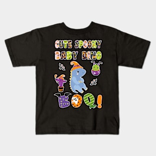 Cute Spooky Baby Dino Halloween Boo No. 2 Kids T-Shirt